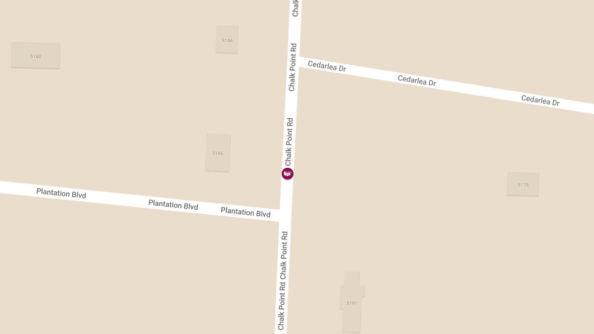 Crash with Entrapment on Chalk Point Rd Near Plantation Blvd