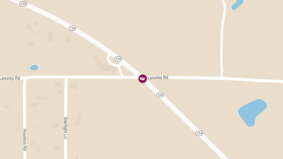 Crash with Entrapment on IL-154 East of Lessley Rd