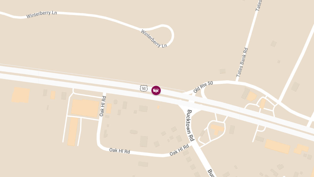 Crash with Entrapment on Rte 50 Near Crusader Rd