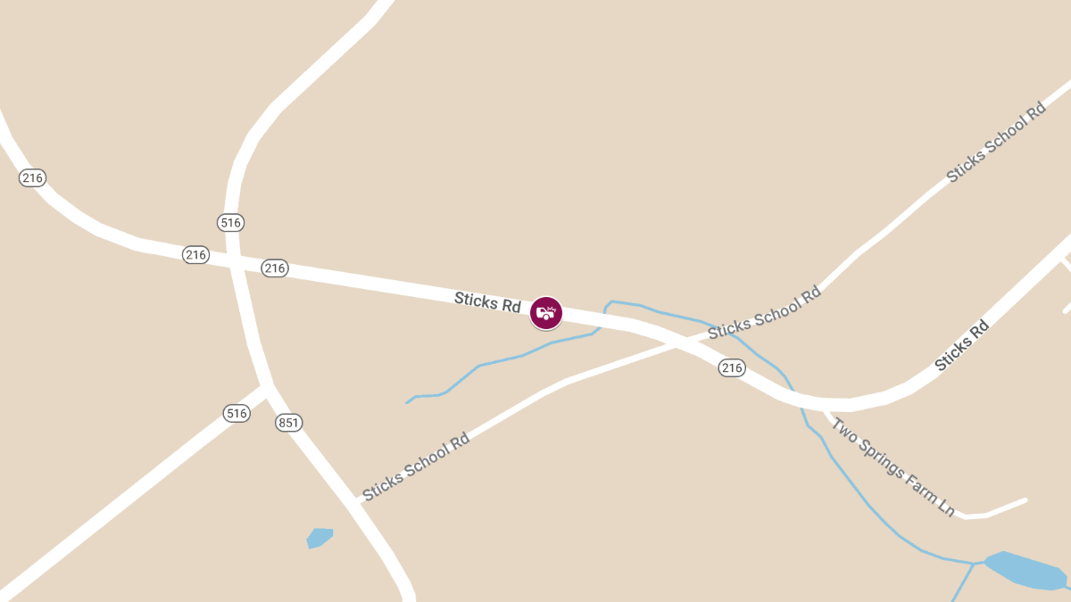 Crash with Entrapment on Sticks Rd Near Sticks School Rd