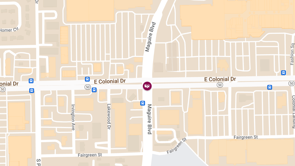 Crash with Injuries Reported at E Colonial Dr & Maguire Blvd