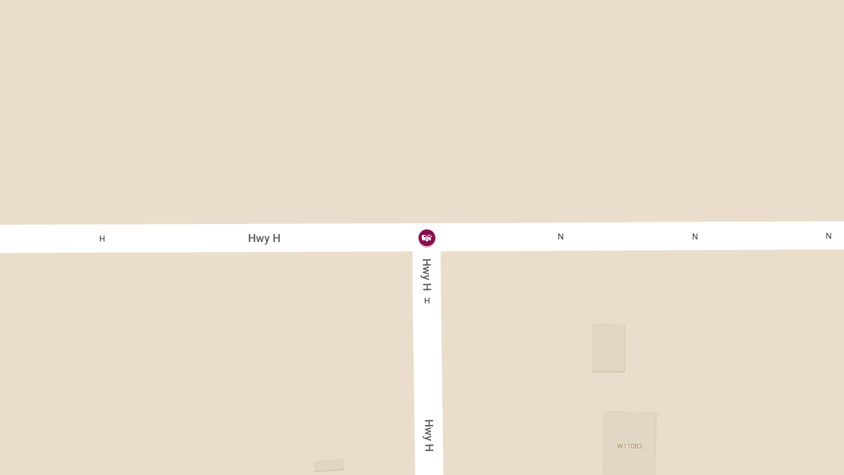Crash with Injuries Reported at Hwy H & County N