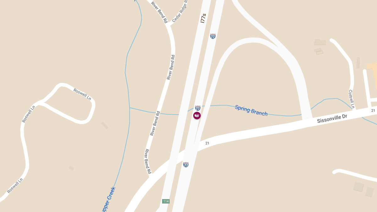 Crash with Injuries Reported on I-77 North Near MM 115