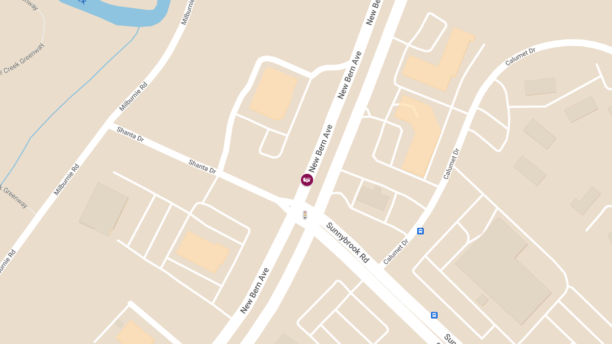 Crash with Injuries Reported on New Bern Ave