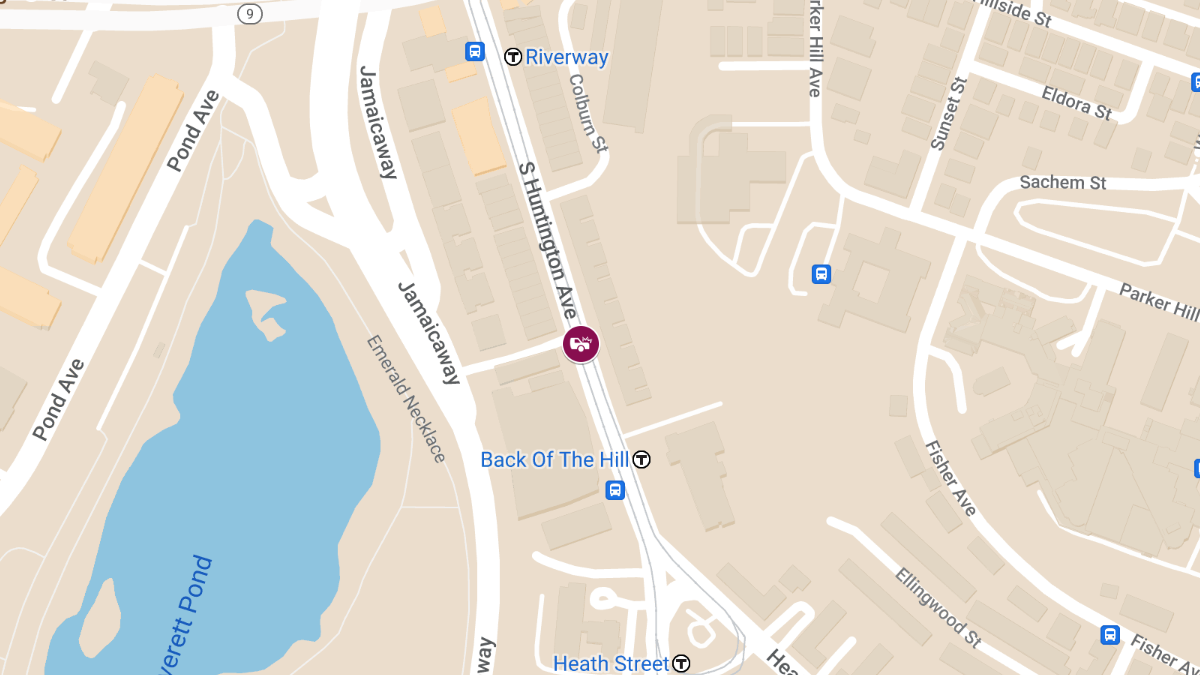 Crash with Injuries at 105 S Huntington Ave