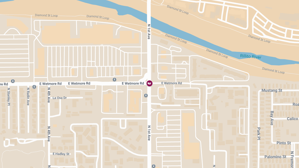 Crash with Injuries at 1st Ave & Wetmore Rd