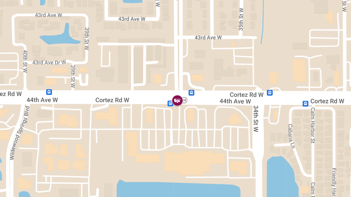 Crash with Injuries at 37th St W and Cortez Rd W