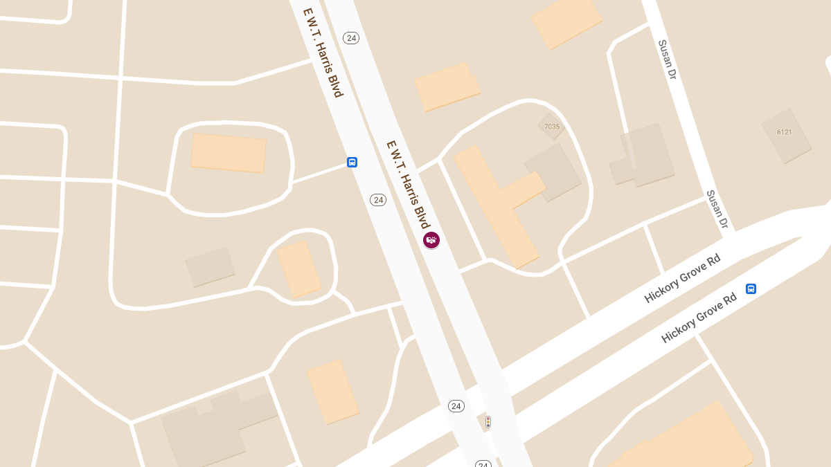 Crash with Injuries at 7035 E W T Harris Blvd
