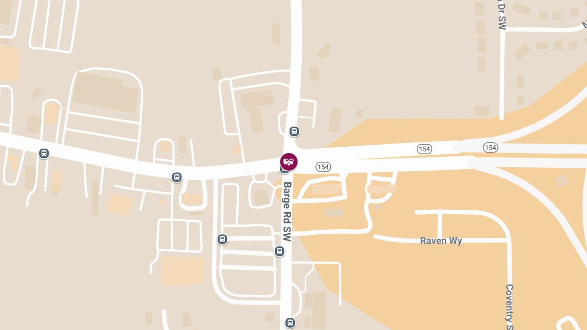Crash with Injuries at Barge Rd SW & Campbellton Rd SW