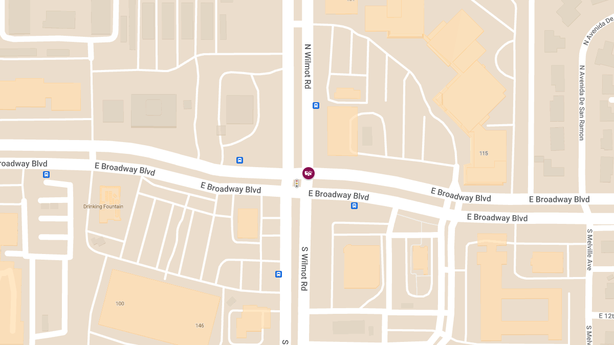 Crash with Injuries at Broadway Blvd & Wilmot Rd