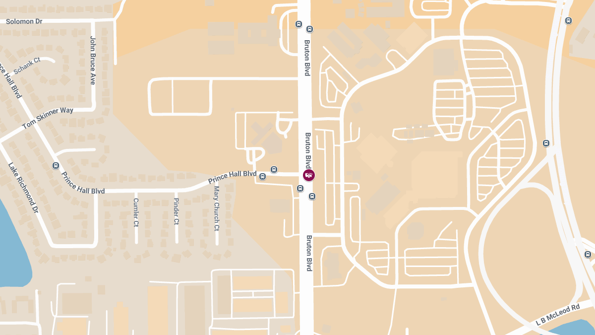 Crash with Injuries at Bruton Blvd & Prince Hall Blvd