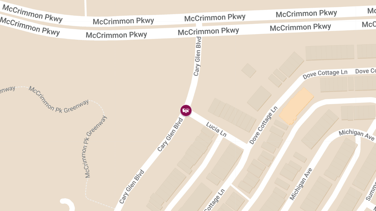Crash with Injuries at Cary Glen Blvd & Lucia Ln