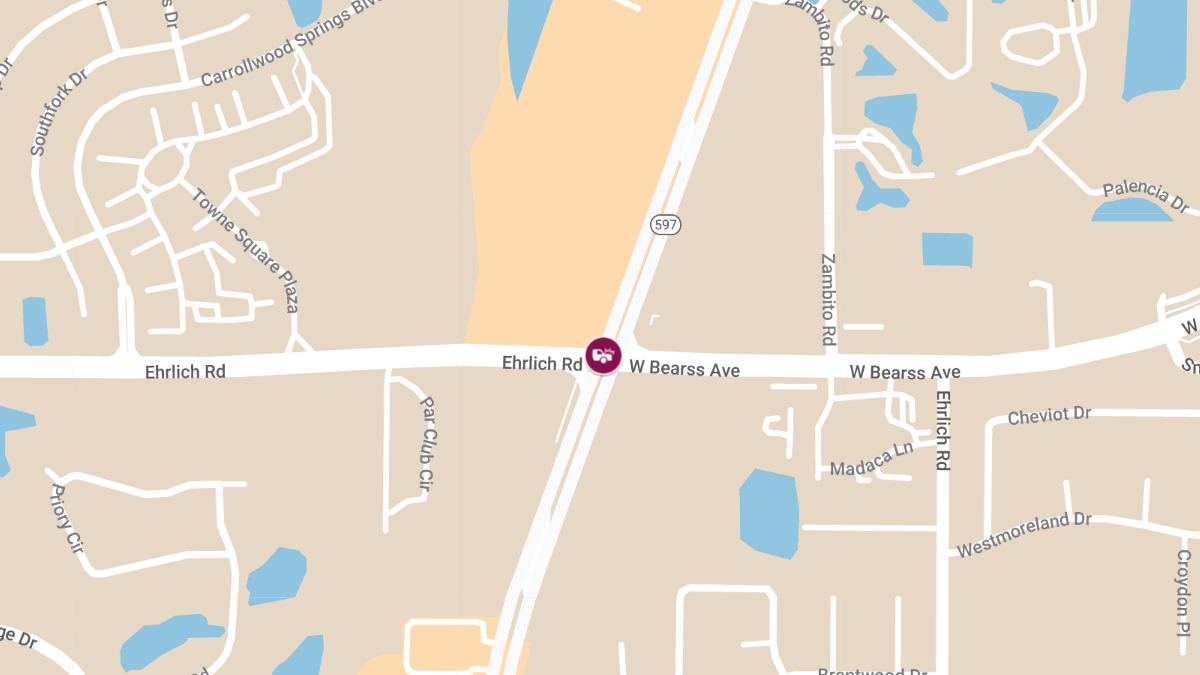 Crash with Injuries at Dale Mabry Hwy & Bearss Ave