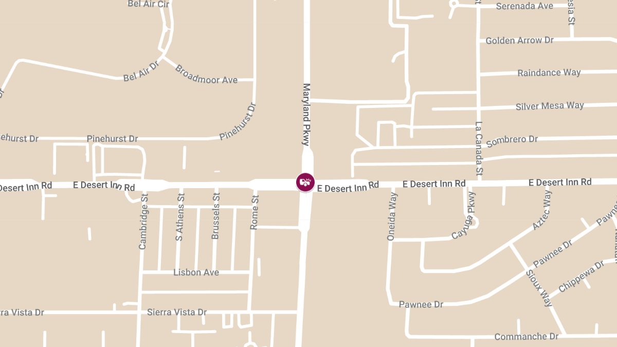 Crash with Injuries at E Desert Inn Rd & S Maryland Pkwy