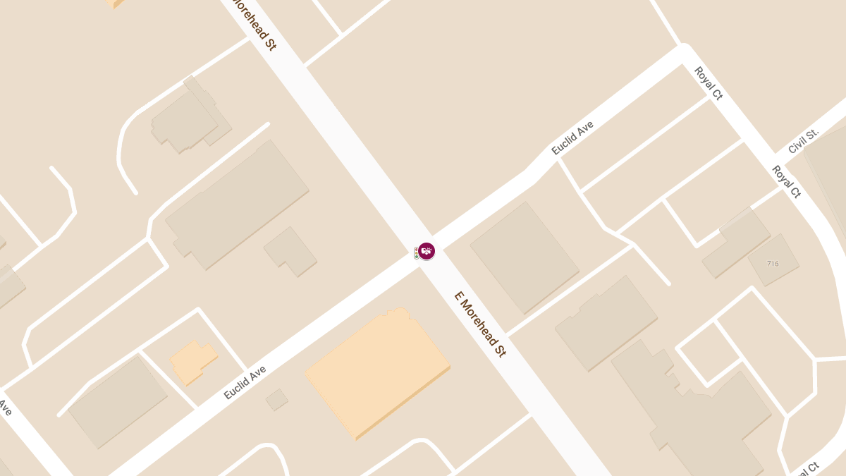 Crash with Injuries at E Morehead St & Euclid Ave