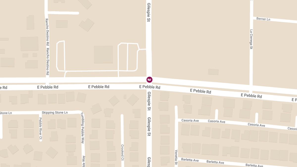Crash with Injuries at E Pebble Rd & Gilespie St