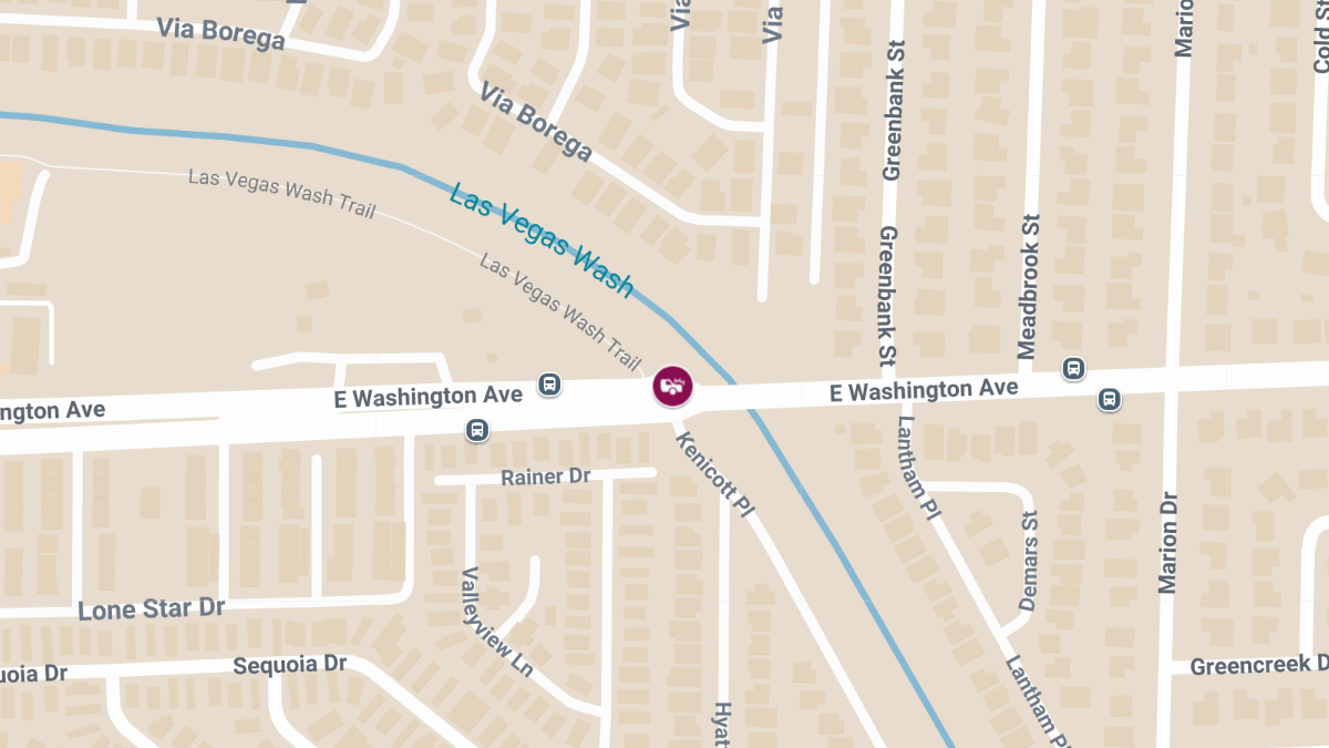 Crash with Injuries at E Washington Ave & Kenicott Pl