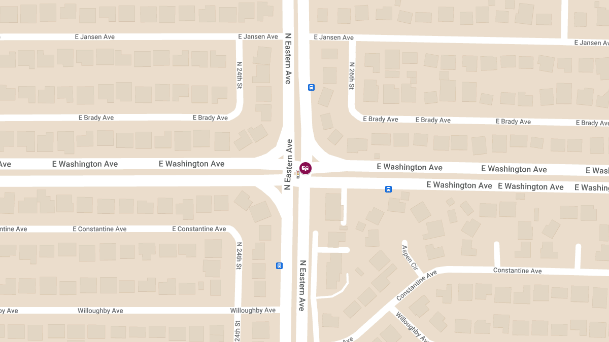 Crash with Injuries at E Washington Ave & N Eastern Ave