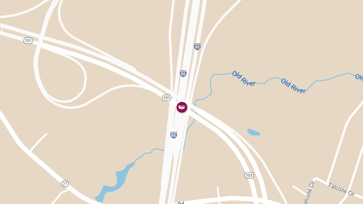Crash with Injuries at Exit 2 Toll Plaza on I-95 to Rte 101 WB