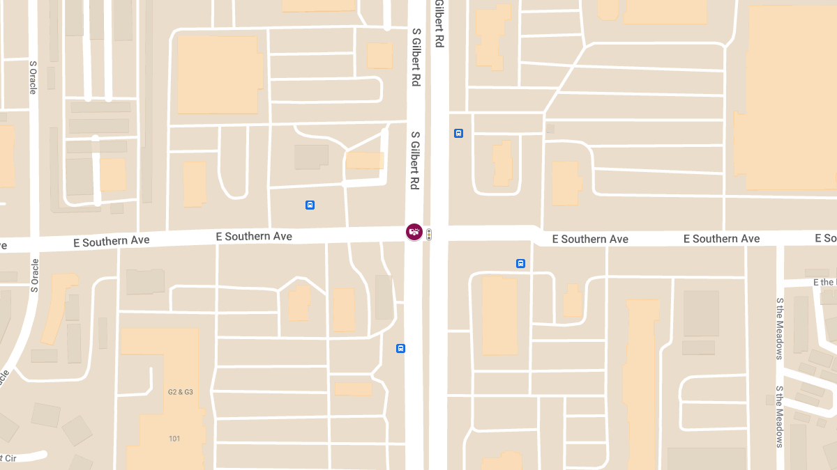 Crash with Injuries at Gilbert Rd & Southern Ave