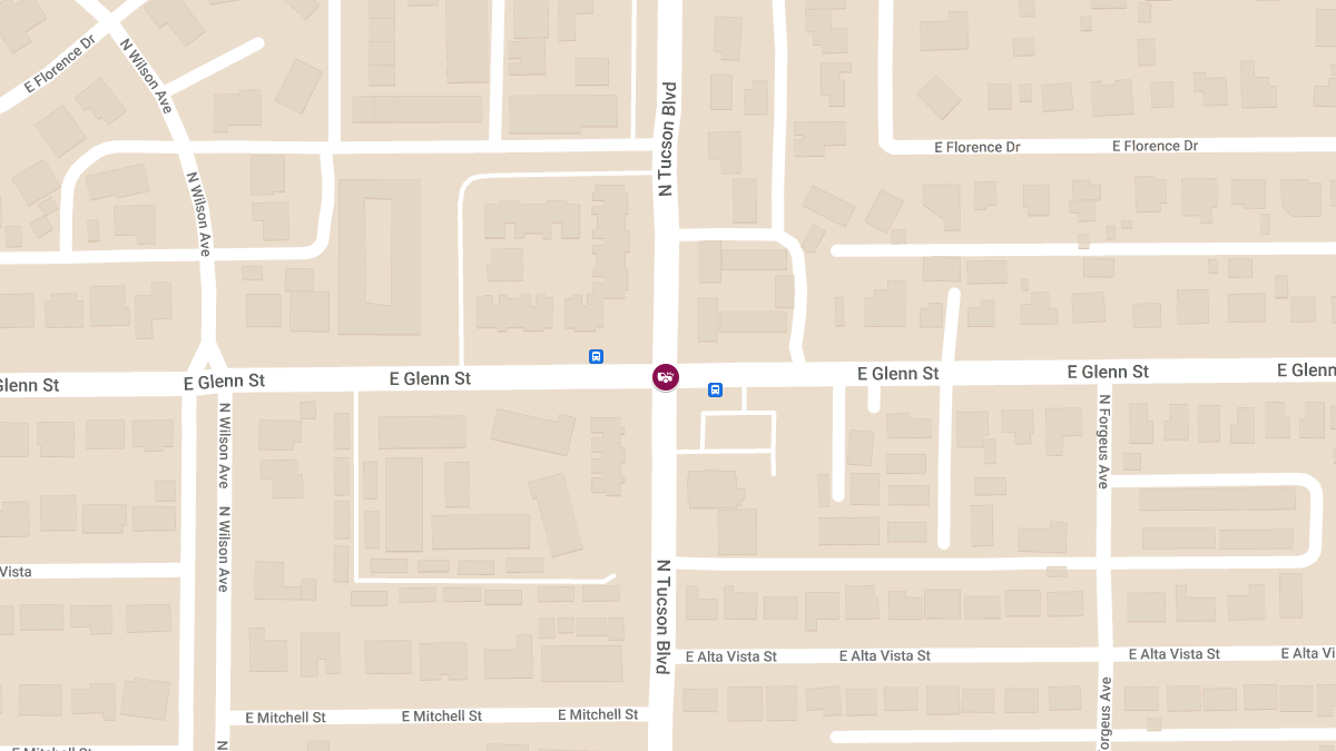 Crash with Injuries at Glenn St & Tucson Blvd