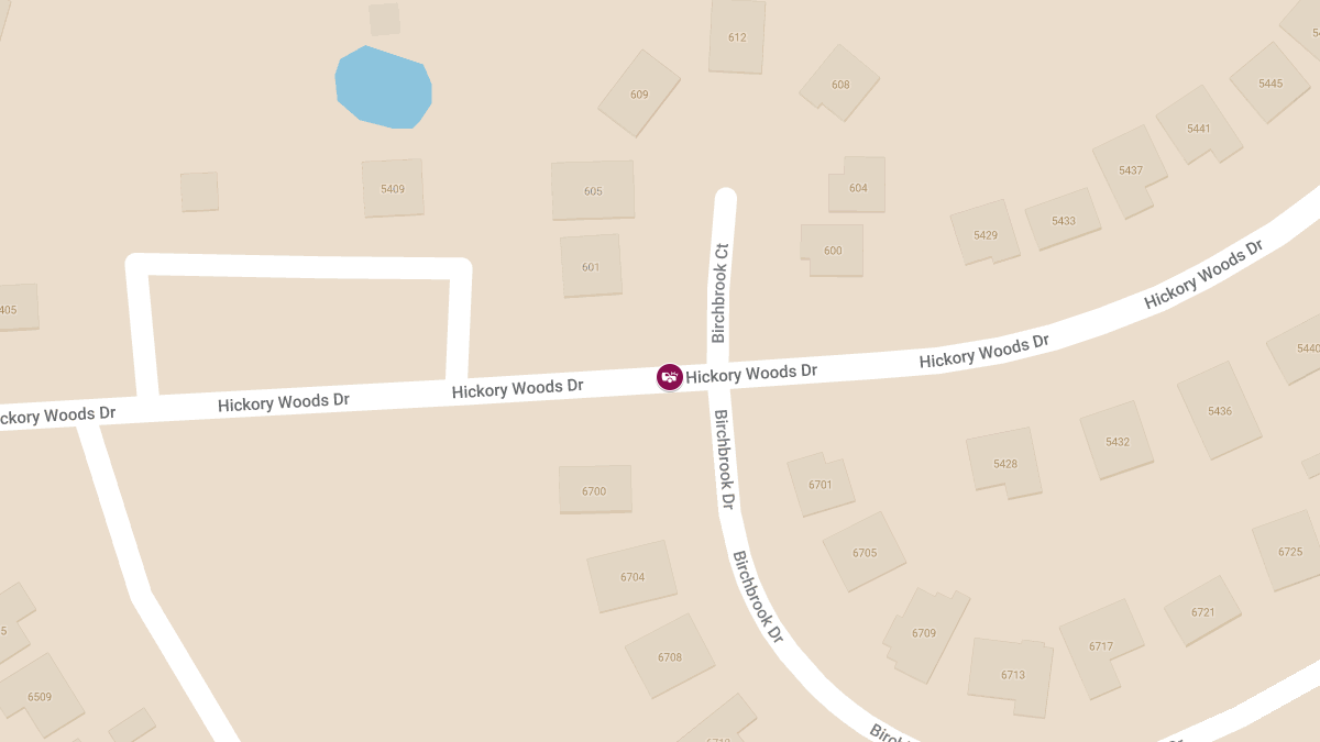 Crash with Injuries at Hickory Woods Dr & Birchbrook Ct