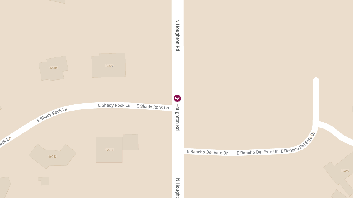 Crash with Injuries at Houghton Rd & Shady Rock Ln