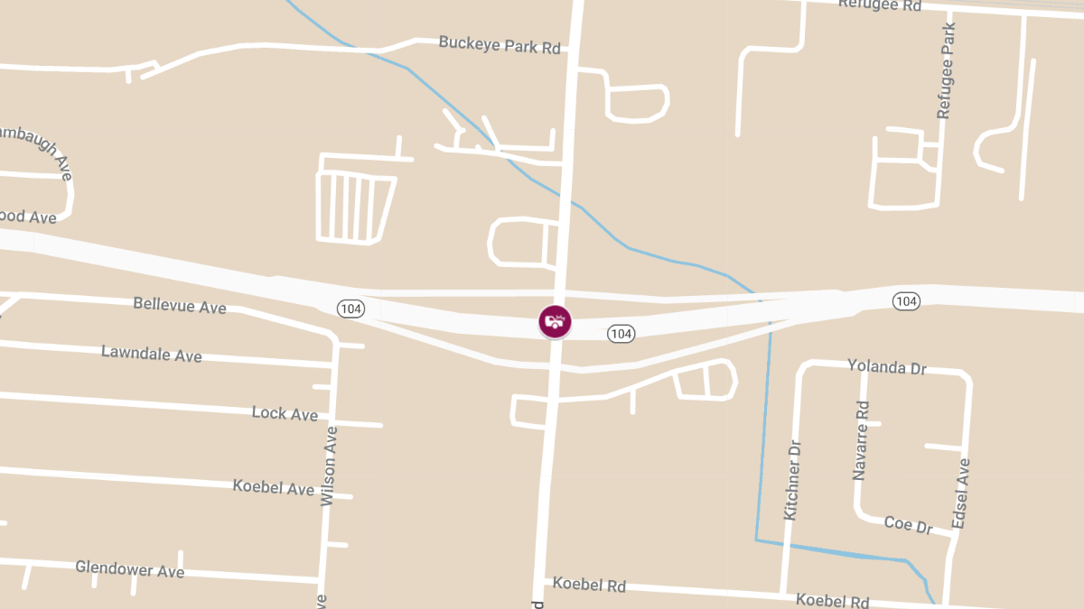 Crash with Injuries at Lockbourne Rd & OH-104 W