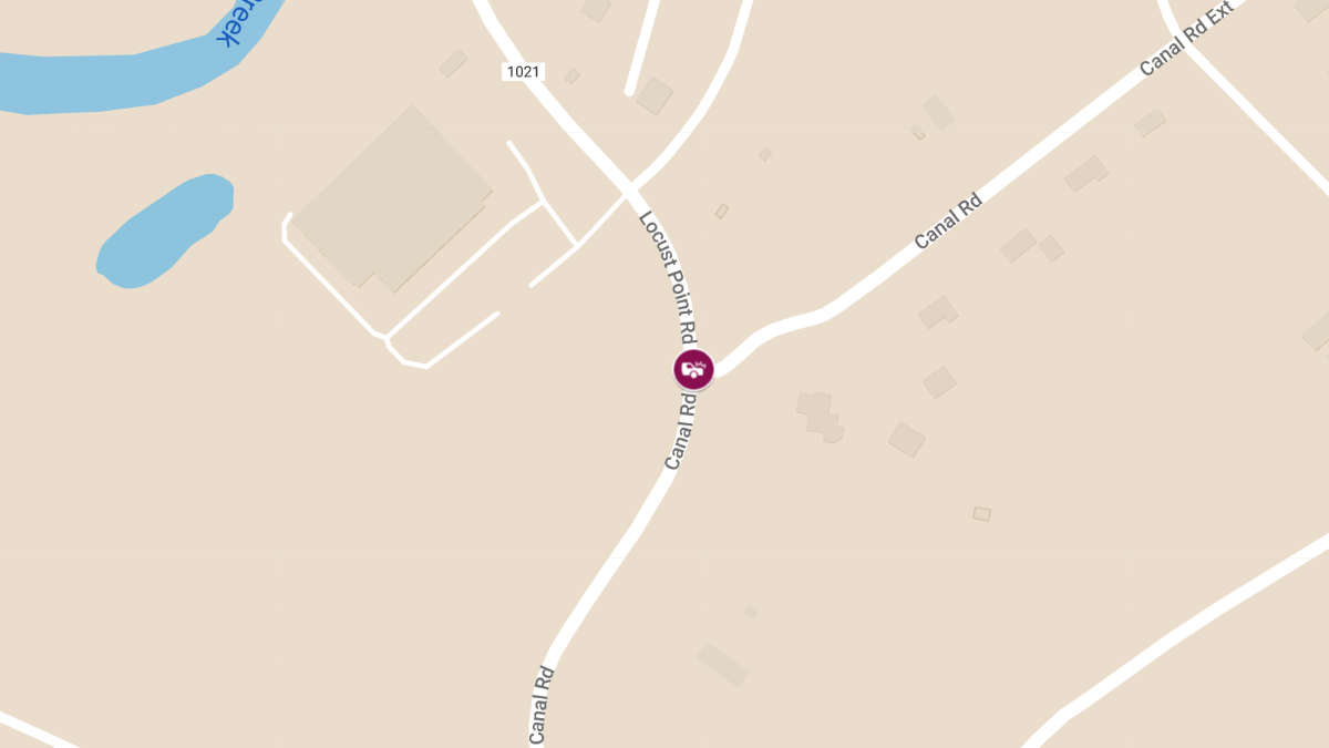 Crash with Injuries at Locust Point Rd & Canal Rd Ext