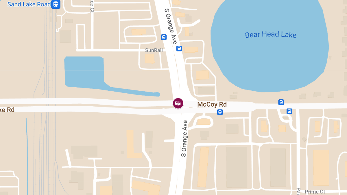 Crash with Injuries at McCoy Rd & S Orange Ave