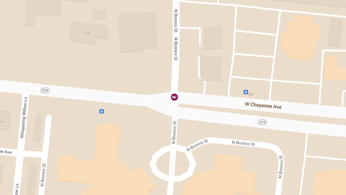 Crash with Injuries at N Bronco St & W Cheyenne Ave