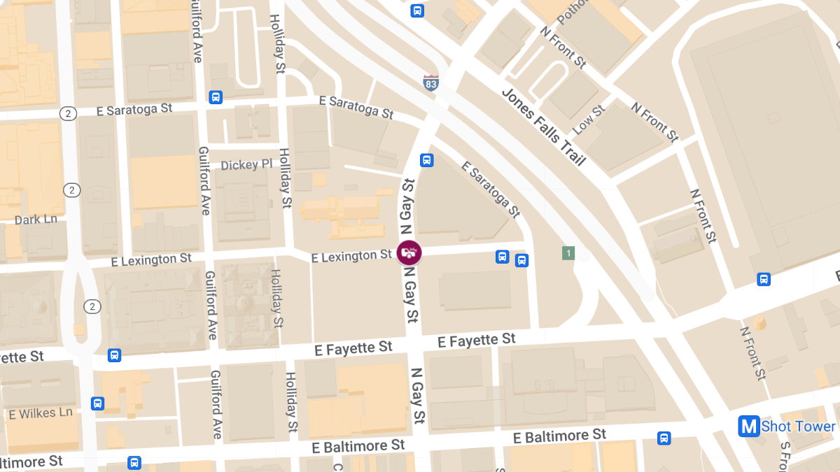 Crash with Injuries at N Gay St & E Lexington St