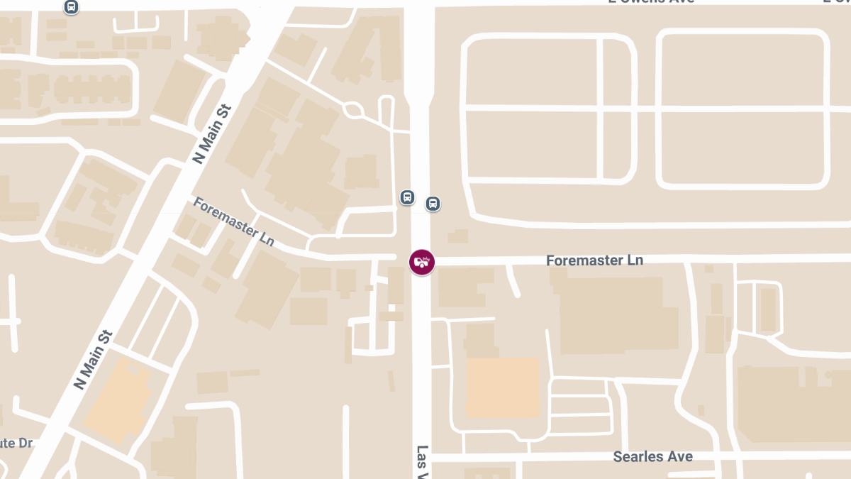 Crash with Injuries at N Las Vegas Blvd & Foremaster Ln