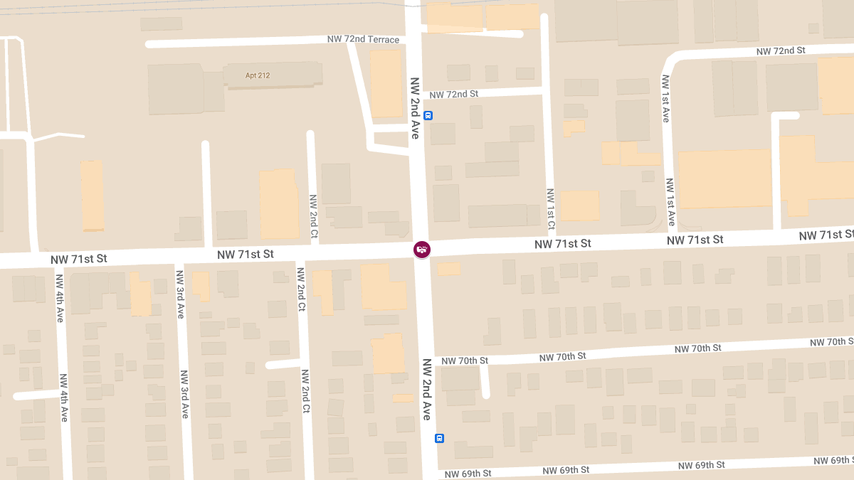 Crash with Injuries at NW 2nd Ave & NW 71st St