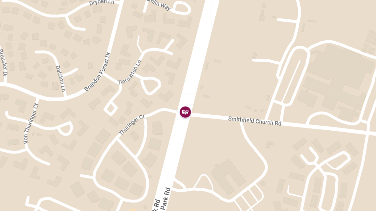 Crash with Injuries at Park Rd & Smithfield Church Rd