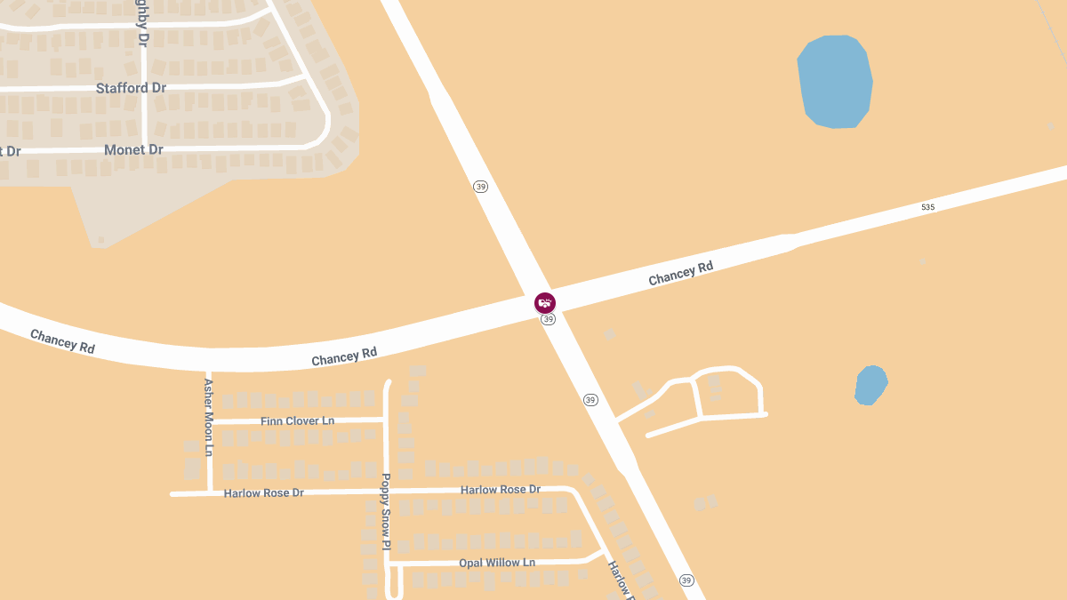 Crash with Injuries at Paul S. Buchman Hwy & Chancey Rd