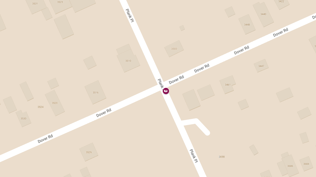 Crash with Injuries at Plank Pl & Dover Rd
