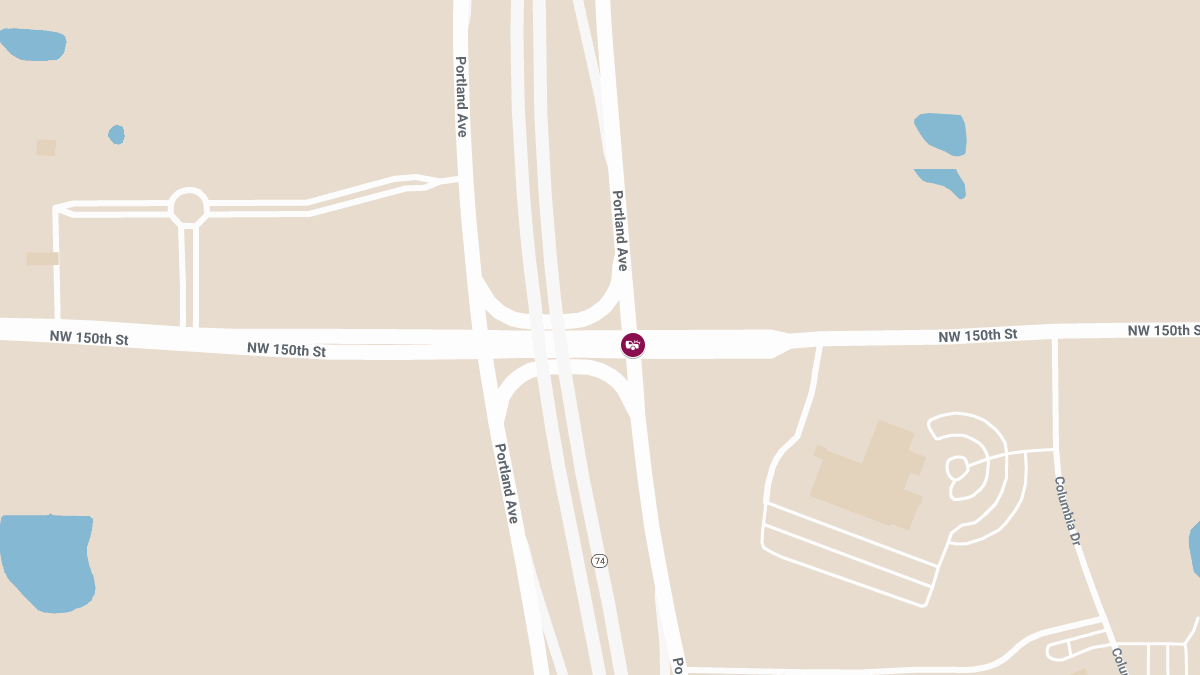 Crash with Injuries at Portland Ave & NW 150th St