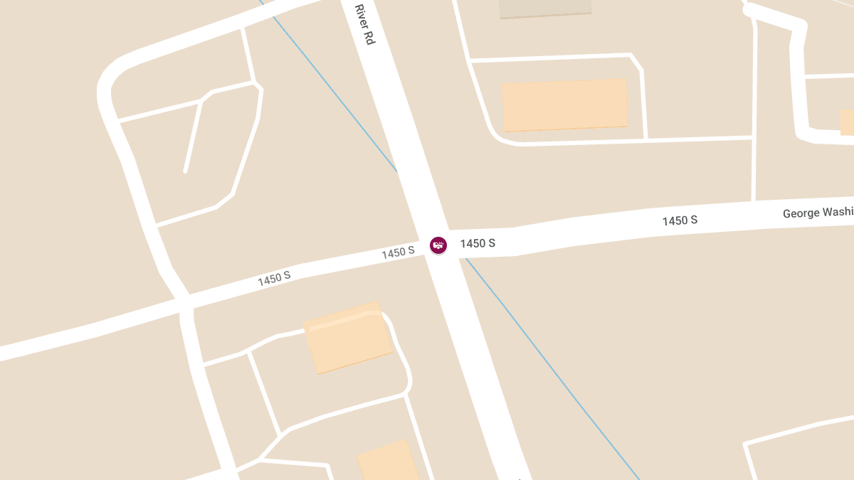Crash with Injuries at River Rd & George Washington Blvd
