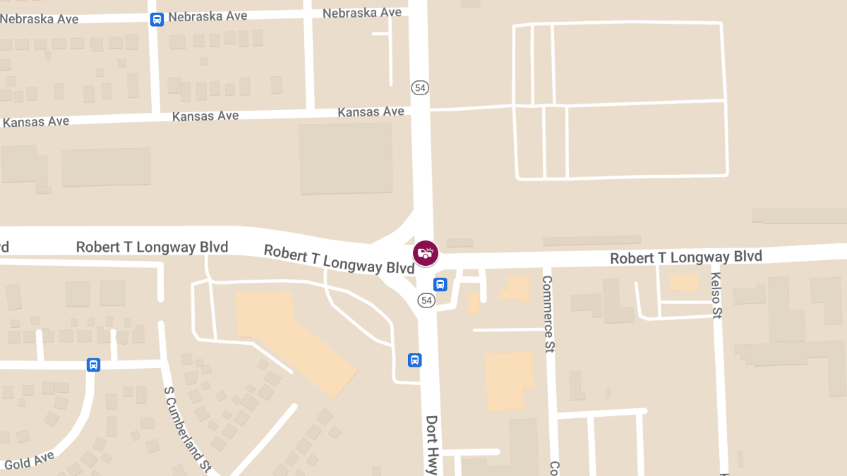 Crash with Injuries at Robert T Longway Blvd & N Dort Hwy