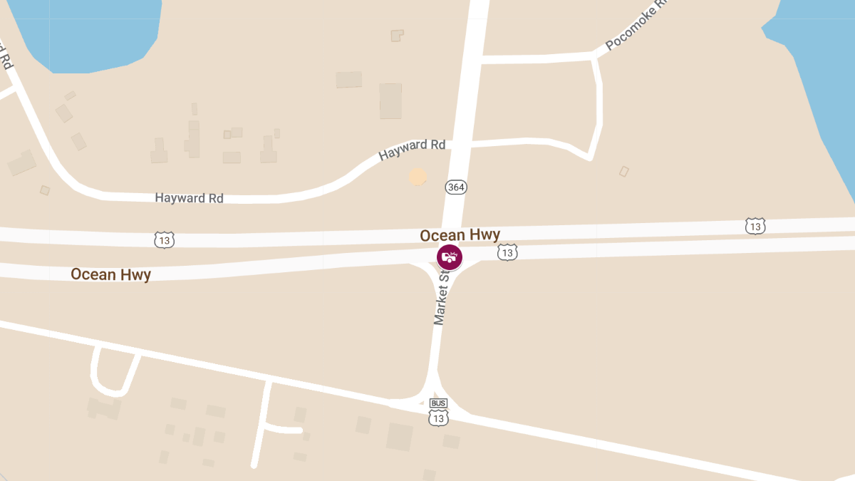 Crash with Injuries at Route 13 & Dividing Creek Rd