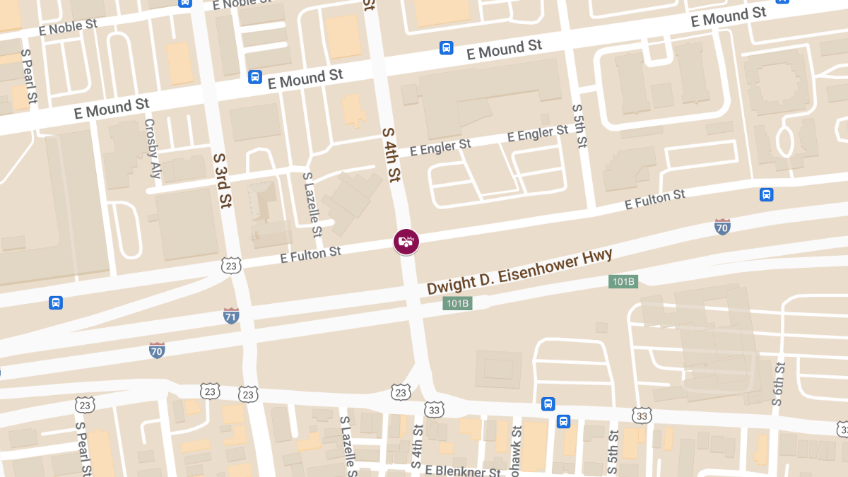 Crash with Injuries at S 4th St & E Fulton St