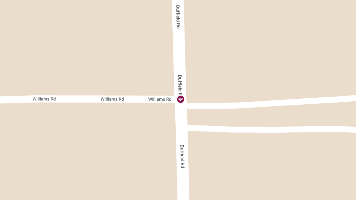 Crash with Injuries at S Duffield Rd & Williams Rd