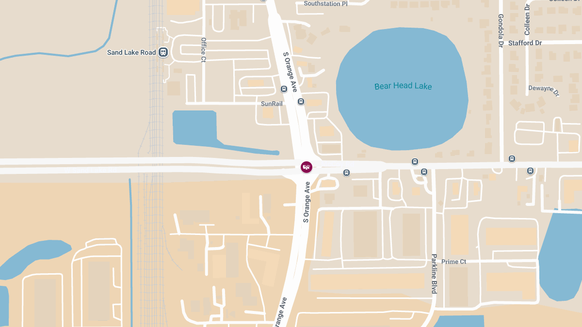 Crash with Injuries at S Orange Ave & Sand Lake Rd W