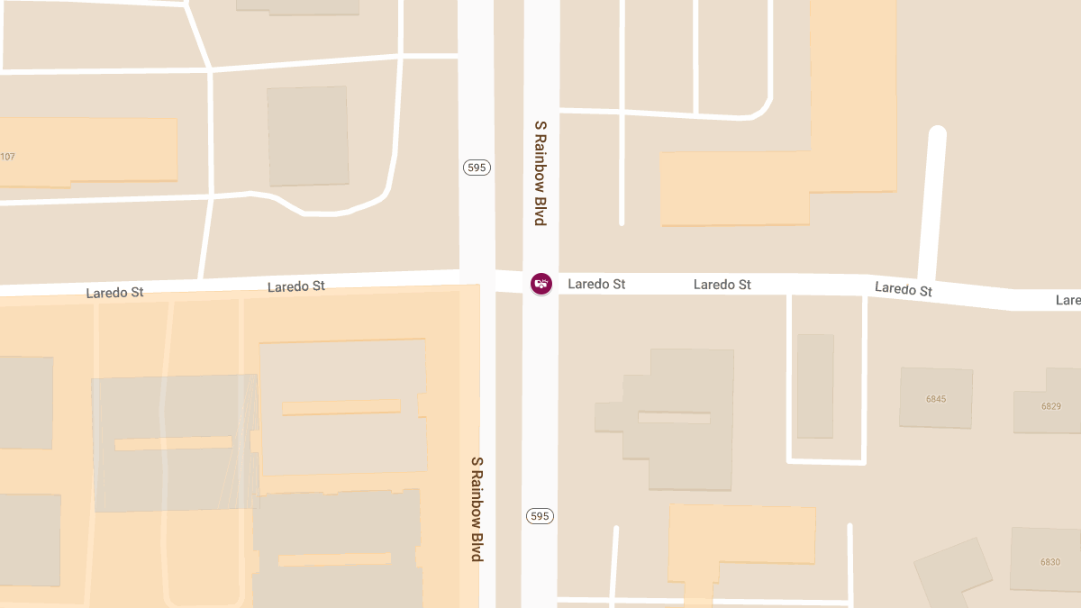 Crash with Injuries at S Rainbow Blvd & Laredo St