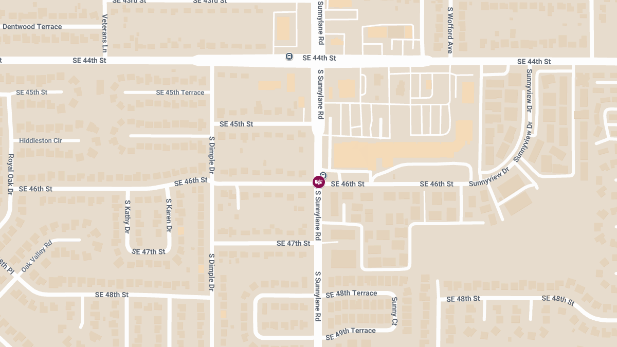 Crash with Injuries at S Sunnylane Rd & SE 46th St