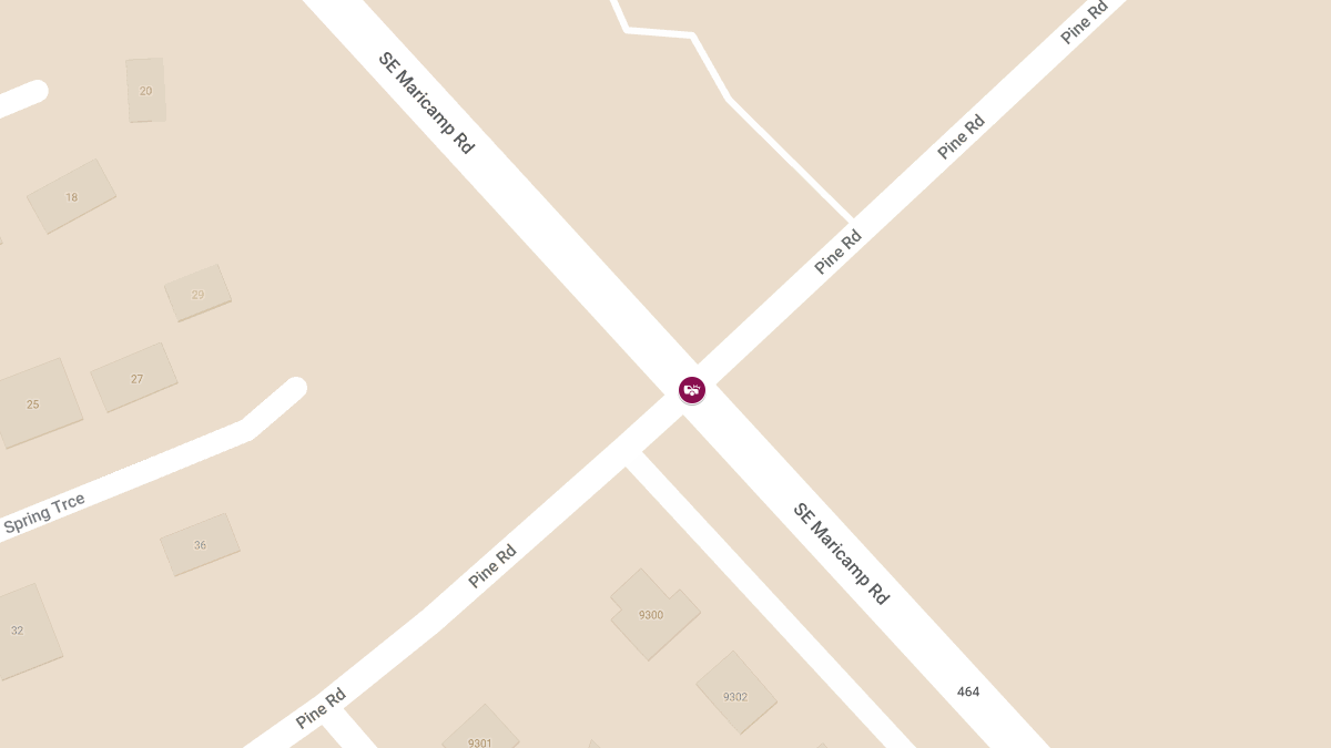 Crash with Injuries at SE Maricamp Rd and Pine Rd