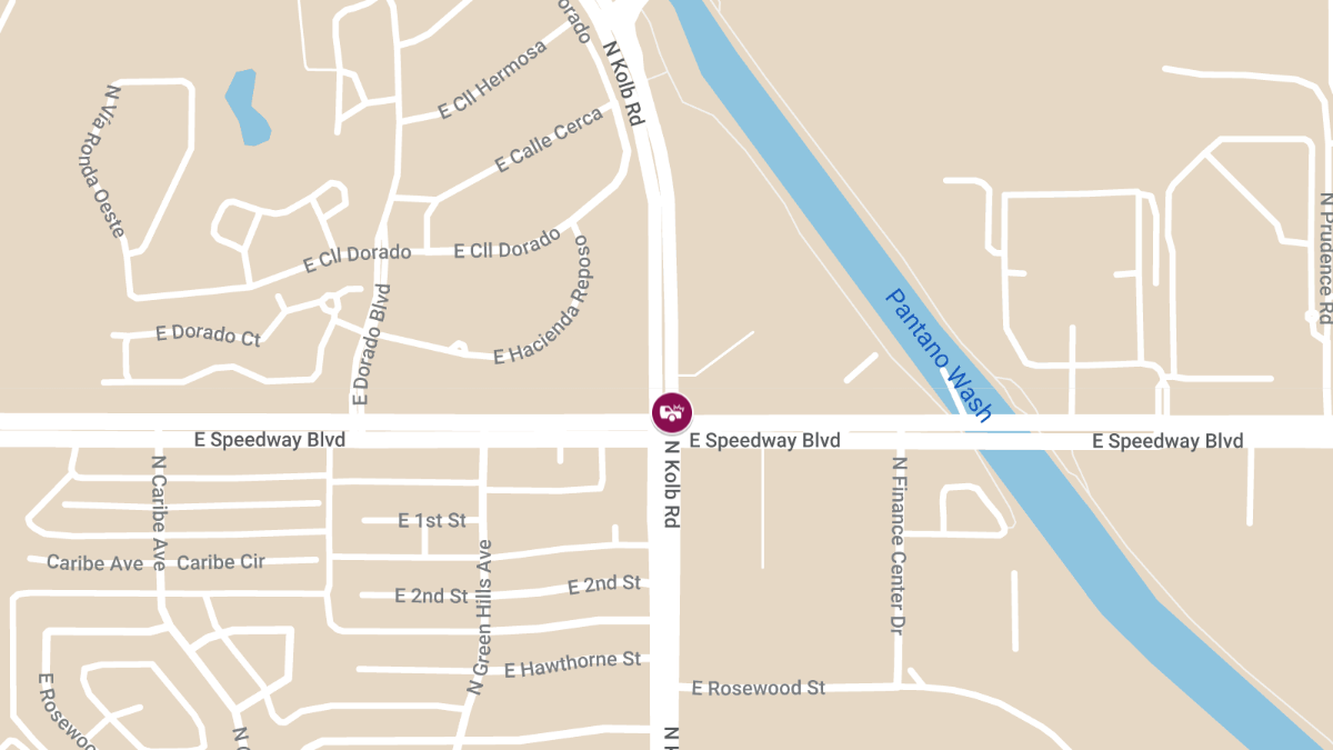 Crash with Injuries at Speedway Blvd & Kolb Rd