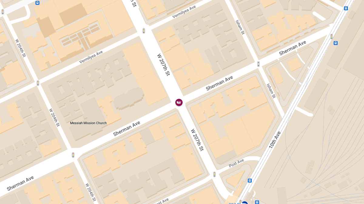 Crash with Injuries at W 207th St & Sherman Ave in Inwood