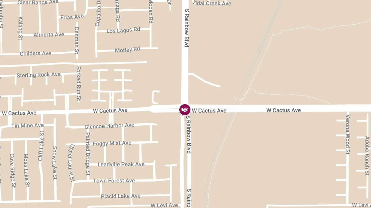 Crash with Injuries at W Cactus Ave & S Rainbow Blvd